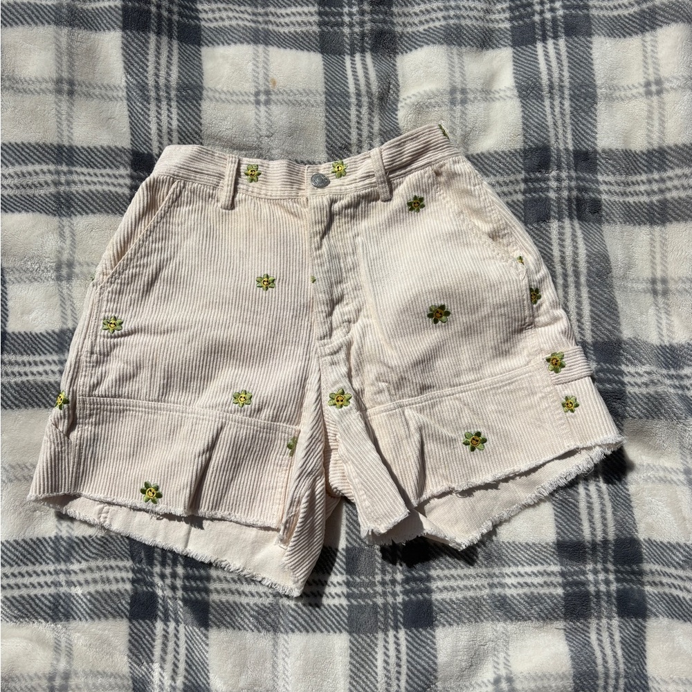 Forever 21 Cream Corduroy Pants